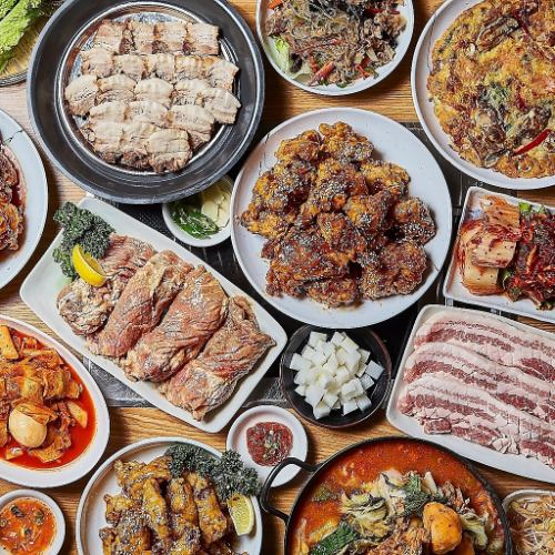 【120分全53品食べ飲み放題コース】上焼肉や海鮮焼、ユッケジャンスープ、ビビンバなどを贅沢に