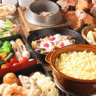 Cheese fondue all 7 dishes + 2 hours [all you can drink]★3800 yen OK on the day