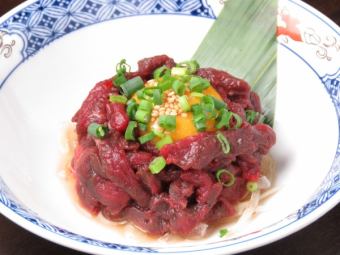 Aizu horse meat yukhoe