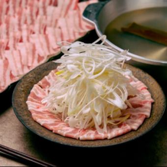 本当に素晴らしいコース 鹿児島県産の黒豚しゃぶしゃぶの入ったプレミアム飲み放題付きコース