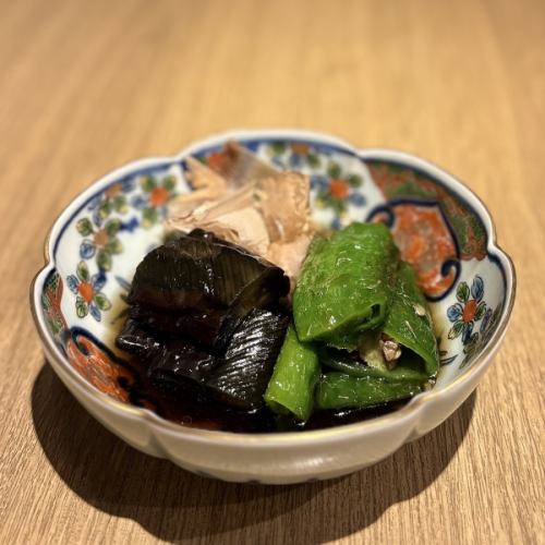 茄子と万願寺の煮浸し