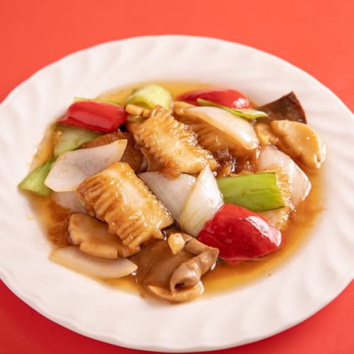 Stir-fried squid with oyster sauce