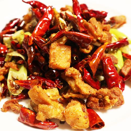 鶏肉の辛子炒め