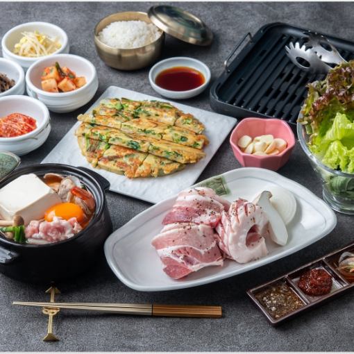 ■4,500 yen⇒4,000 yen■<All-you-can-drink included> All-you-can-eat course including 2 types of samgyeopsal/sundubu
