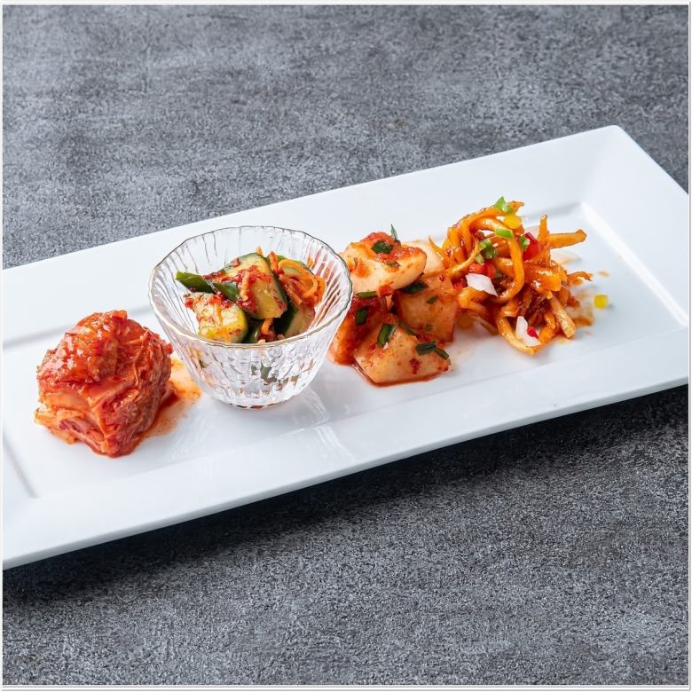 Assortment of 4 Kinds of Kimchi