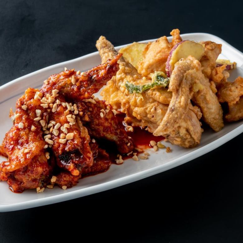 Red boneless fried & yangnyeom chicken/standard fried with bone & yangnyeom chicken