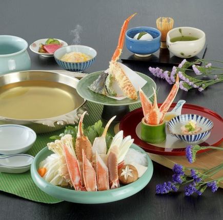 看板料理 かにすきコース【月雫 (つきのしずく)】 全6品7150円(税込)