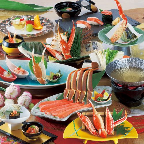 かにを網羅した自慢のコース料理の数々♪