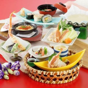 お昼のかに御膳【笑花(えみか)】全6品4400円(税込)