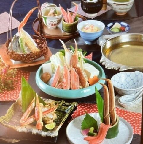 かにを網羅した自慢のコース料理の数々♪