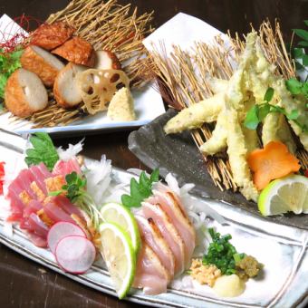 Seared chicken sashimi