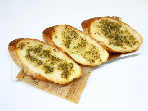 Garlic toast with anchovies and herbs