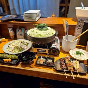 【기간 한정! 2 시간 음료 무제한 포함】 선택할 수있는 냄비와 엄선 꼬치 구이 코스 5000 엔 (세금 포함)