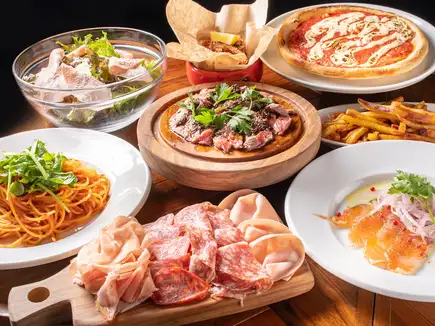 《FD120分付き　今日も肉の日コース》生ハムや名物の牛肉タリアータを楽しむ全8品　5500円(税込)
