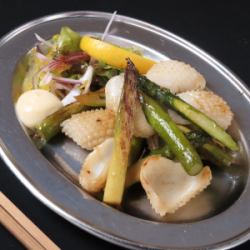 오징어와 아스파라 버터