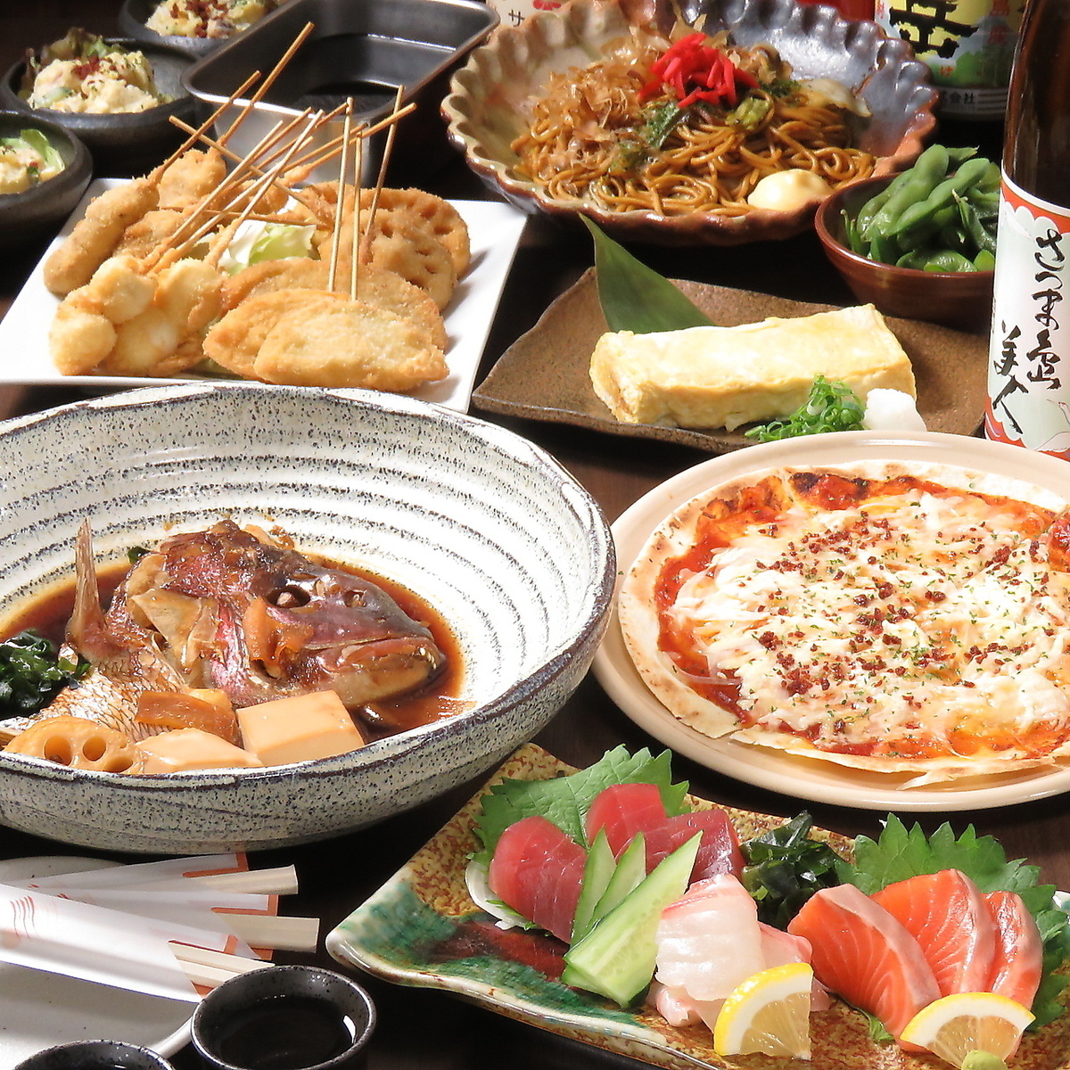 少人数飲み会に★2H飲み放題付コース3500円~