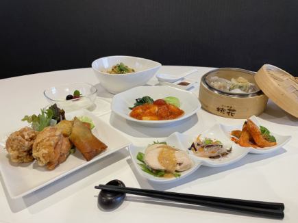 ◆Hong Kong style simple Chinese food! Handmade dim sum too!! 6 dishes in total ◆“Jasmine Set” 2,600 yen
