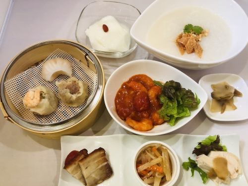 ◆Momoka recommended! ◆Dim sum x Chinese rice porridge "Yumcha set" 2200 yen Minimum order for 2 people