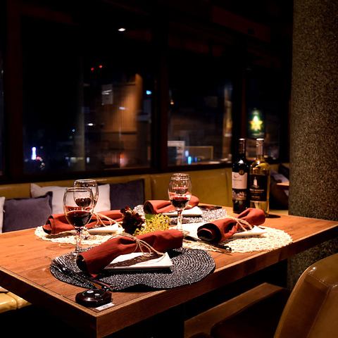 Fully equipped with private rooms♪Seats with a view of the night view◎
