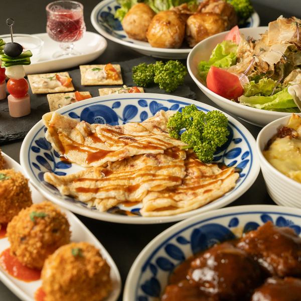 【ボリューム◎各種宴会に♪】全7品2時間飲み放題付♪女将のおまかせコース！3時間飲み放題女子会コースも!