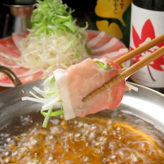 명물! 짚구이 샤브샤브[식방] 첨부 코스는[음방]포함 4980엔!