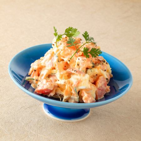 Bacon tartare and carrot salad