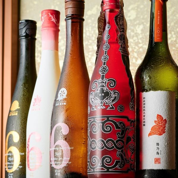“Drink comparison plan” with a large selection of sake from all over the country