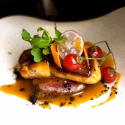 Matsusaka beef and Hungarian foie gras Rossini style with sea urchin butter sauce