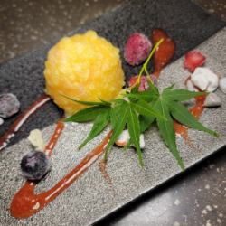 Vanilla ice cream tempura