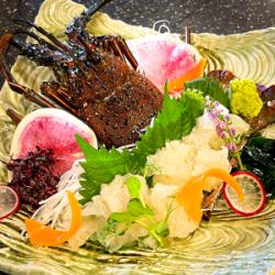 Lobster (whole lobster sashimi/whole lobster grilled/sea urchin miso grilled)