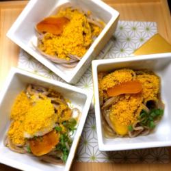 Dried mullet roe soba noodles