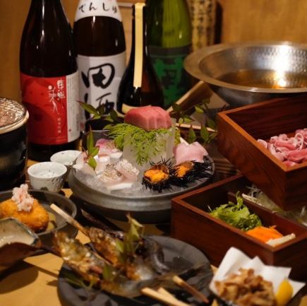 Uotake's premium course featuring our specialty sashimi platter [includes 2 hours of all-you-can-drink]