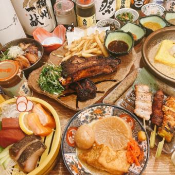 2時間飲み放題付き◎名物！【芳寿豚スペアリブのがぶりヴコース】ボリューム満点の全8品 4,480円