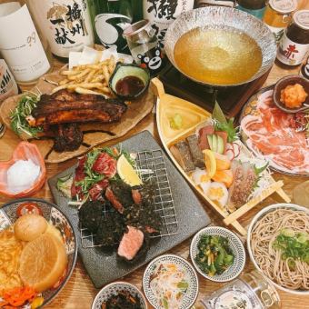 2時間飲み放題付き◎究極の贅沢！【ブランド芳寿豚づくしコース】豪華舟盛5種付き全8品 5,980円