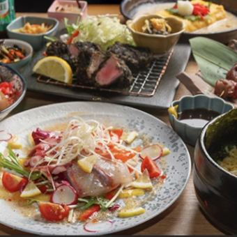 2時間飲み放題付き◎ コスパ最強！【芳寿豚ヒレの黒レアカツコース】 全8品 3980円 歓送迎会に◎