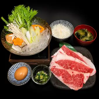 【ランチ】黒毛和牛すき焼き御膳 　6品　1518円　
