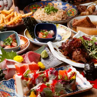2時間飲み放題付◎極み【良いとこ取りコース】 和牛串＆芳寿豚スペアリブを堪能！全9品 5000円
