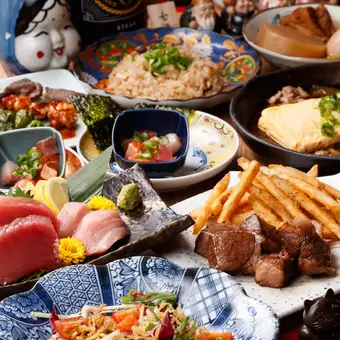 2時間飲み放題付◎至高の【贅沢映えコース】 黒毛和牛サーロインステーキを贅沢に！全9品 5500円