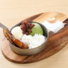 Anko hotteok with green tea ice cream