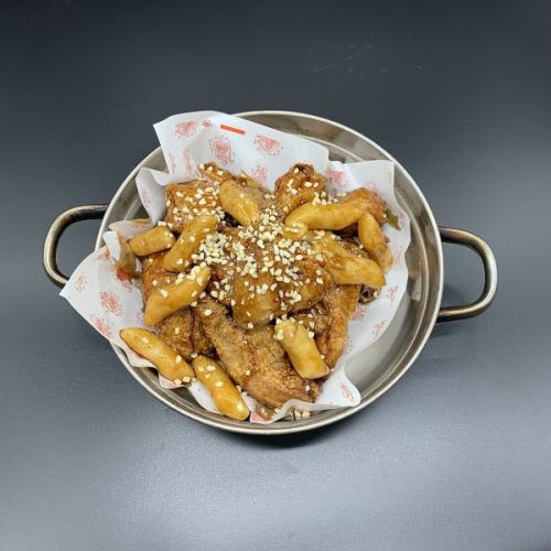 [Street style Korean chicken] Honey Jean chicken 1 bird 12P [For 3 to 4 people] Topping Fried toppogi