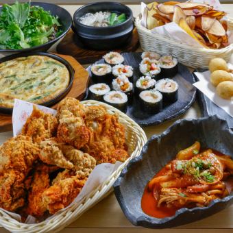 For welcoming and farewell parties♪ [Reservations accepted on the day] [120 minutes all-you-can-drink included] Chimaek course with the popular fried chicken for 5,000 yen (tax included)