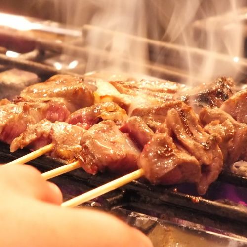 Excellent yakitori grilled over charcoal ♪