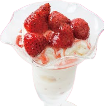 苺の濃厚柔らかイチゴパフェ