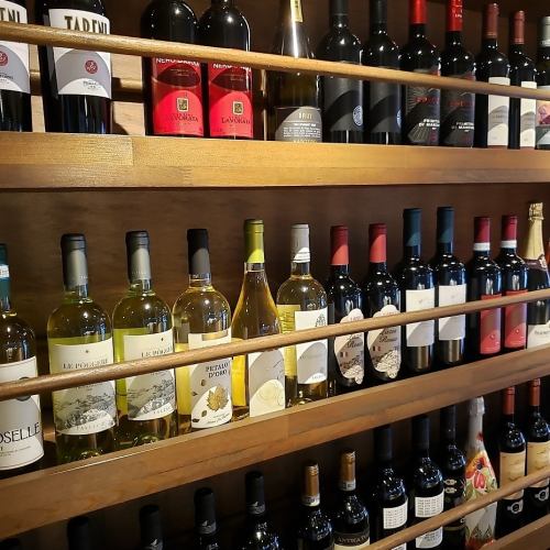 A wide variety of wines are available