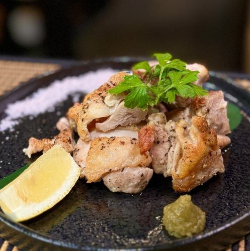 地鶏の黒コショウ焼き