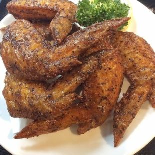 6 fried chicken wings