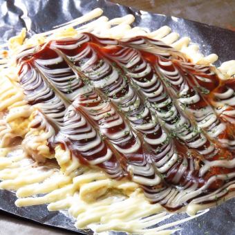 [Very Satisfying ☆ Food only] Awaji Chicken Teppan / Tonpeiyaki / Okonomiyaki etc. 8 dishes total 2000 yen