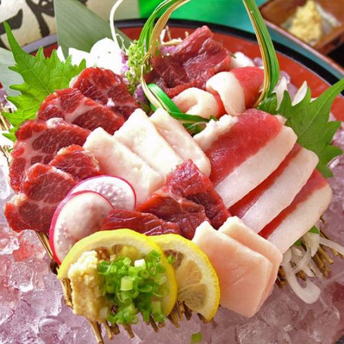 6 types of horse sashimi sent directly from Kumamoto