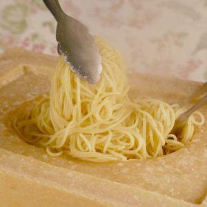 carbonara with parmesan cheese
