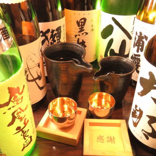 Abundant sake goes well with oysters ♪